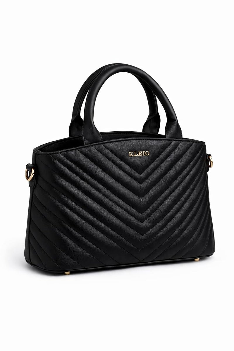 KLEIO Top Handle Satchel Handbag in Vegan Leather for Women - Image 2